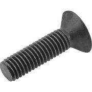 KIPP M6-1.00 x 16 mm Hex Flat Machine Screw, Zinc Plated Steel K0708.06X16